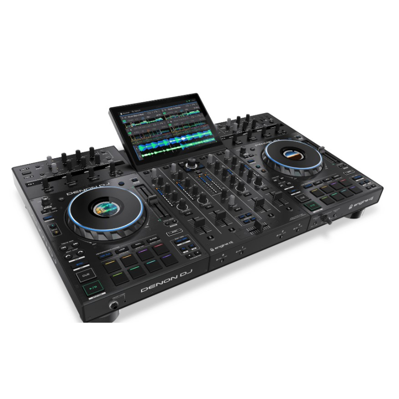 Denon prime 4+ 4-deck standalone dj system with 10” touchscreen